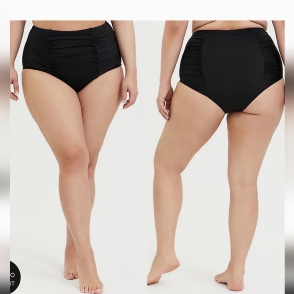 NEW! Torrid High-Rise Ruched Swim Bottom Size 4 4X NWT See My LOVE NOTES
